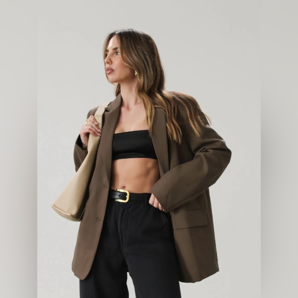 Shop Starlow Oversized Brown Blazer